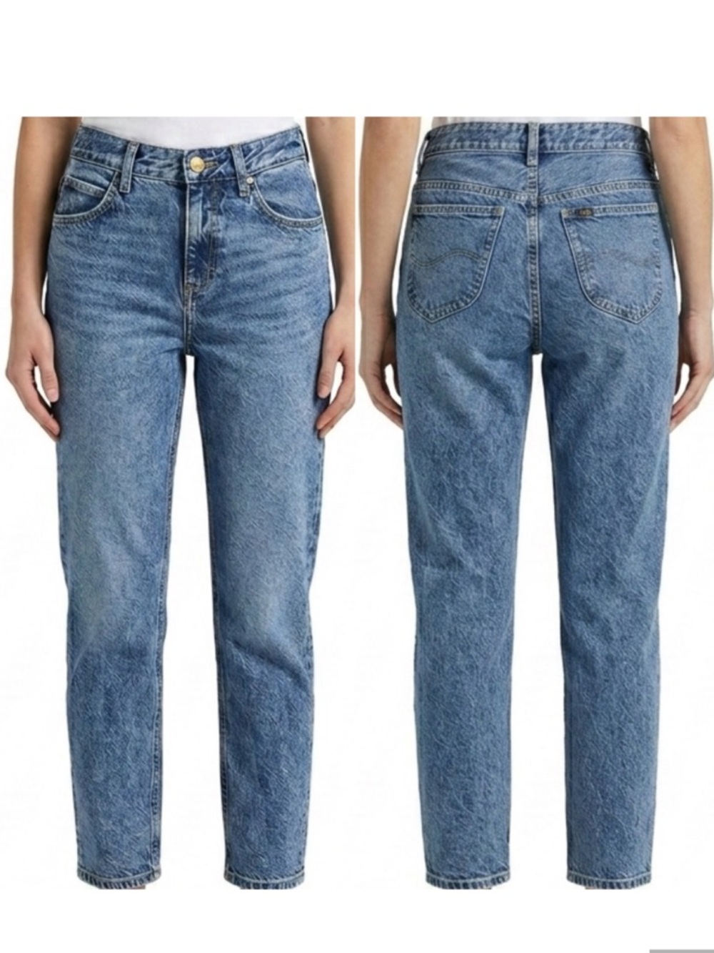 Lee Slim Straight Classic Blue VTG Women's Unisex Jeans 30x30